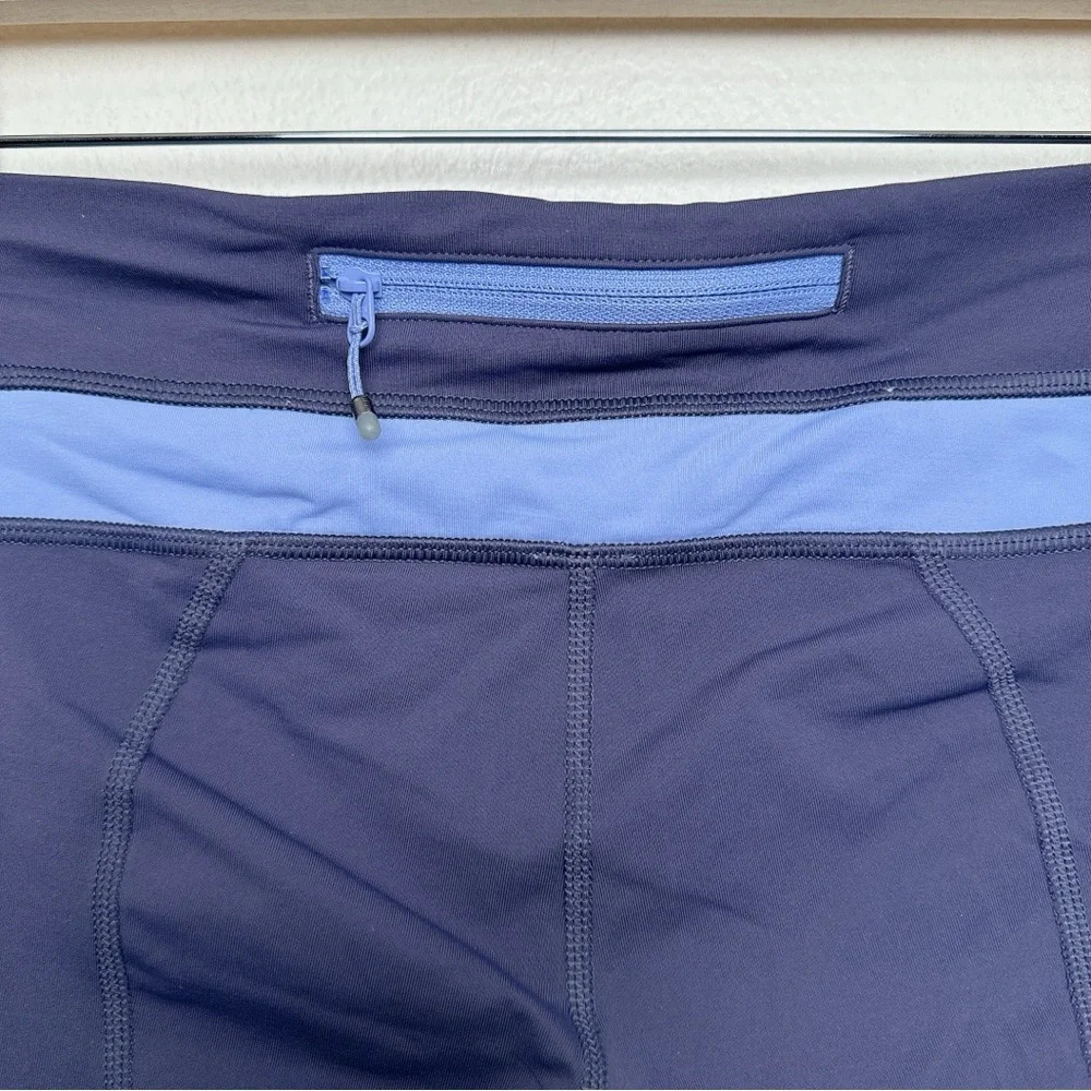 Lululemon Womens 4 Run Inspire Crop II Cadet Blue Lullaby - Picture 11 of 14